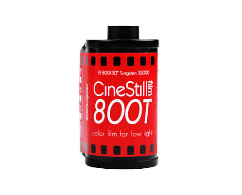 CineStill 800T tungsten-balanced colour 35mm film roll